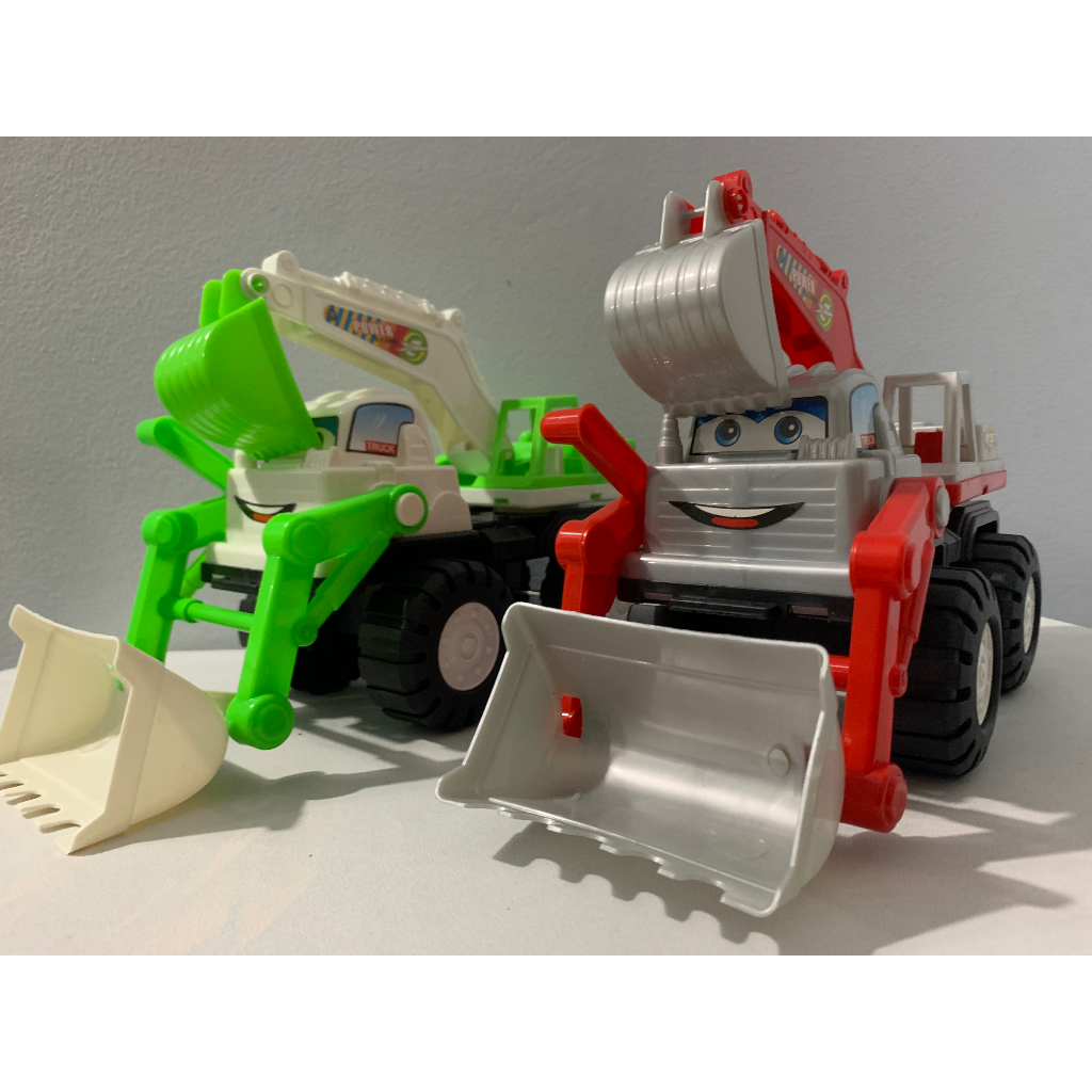 Xe cẩu đồ chơi ,Xe Cẩu PoLi Kết Hợp Chức Năng cẩu múc - Đồ Chơi Cho Bé An Kids