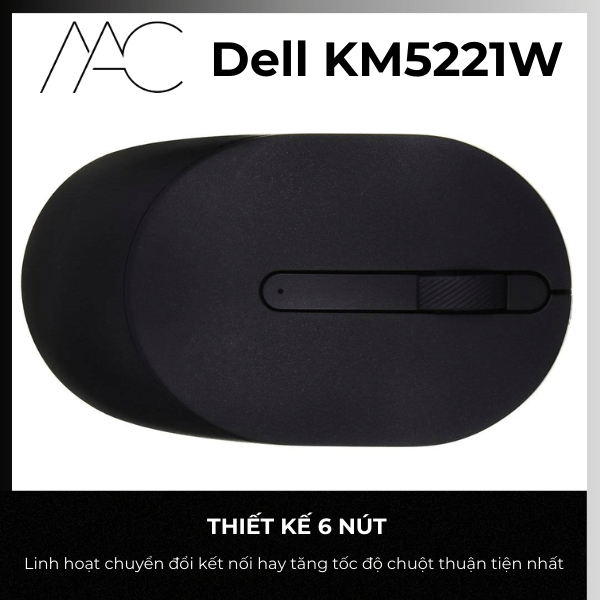 Bộ bàn phím chuột không dây Dell Pro Wireless KM5221W - Chính Hãng BH 12 Tháng