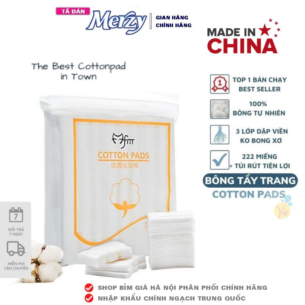 Bông tẩy trang Cotton Pads Lameila FM - Vie Beaute (Số lượng 222 miếng Lameila)