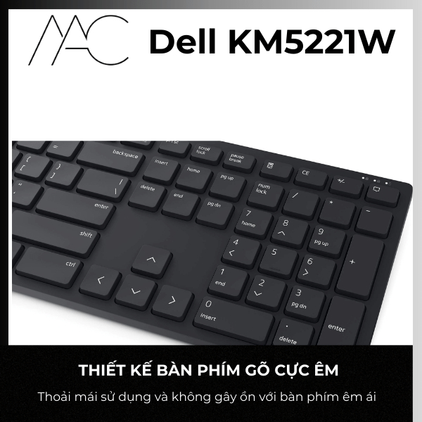 Bộ bàn phím chuột không dây Dell Pro Wireless KM5221W - Chính Hãng BH 12 Tháng
