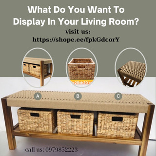Ghế decor  ngồi dài gỗ đan giấy 117x34x h48 cm