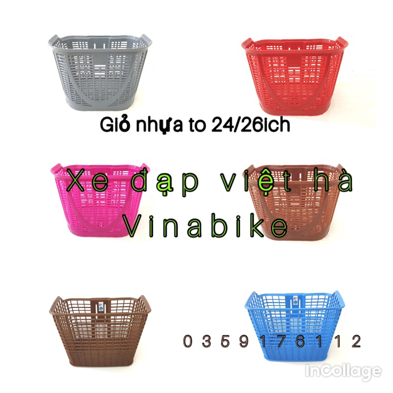 Giỏ Nhựa Xe Đạp đủ các kích thước xe