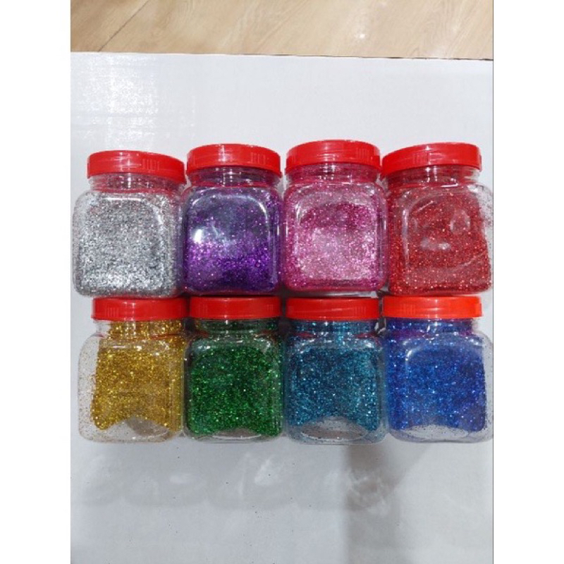 Hộp 100gr Nhũ Kim Tuyến Lấp Lánh Nhiều Màu Làm Thủ Công, TRang Trí Đồ Dùng, Làm Slime