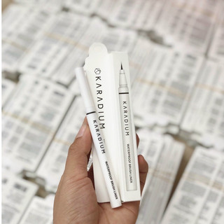 Kẻ Mắt Karadium Waterproof Brush Liner Black - Trắng