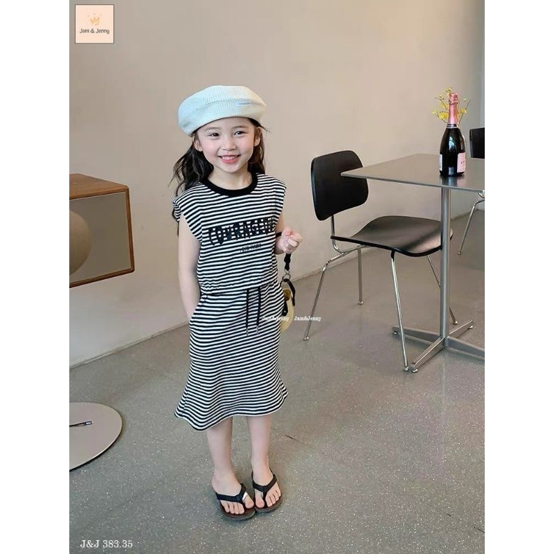 Set Bé Gái kẻ ngang J&J