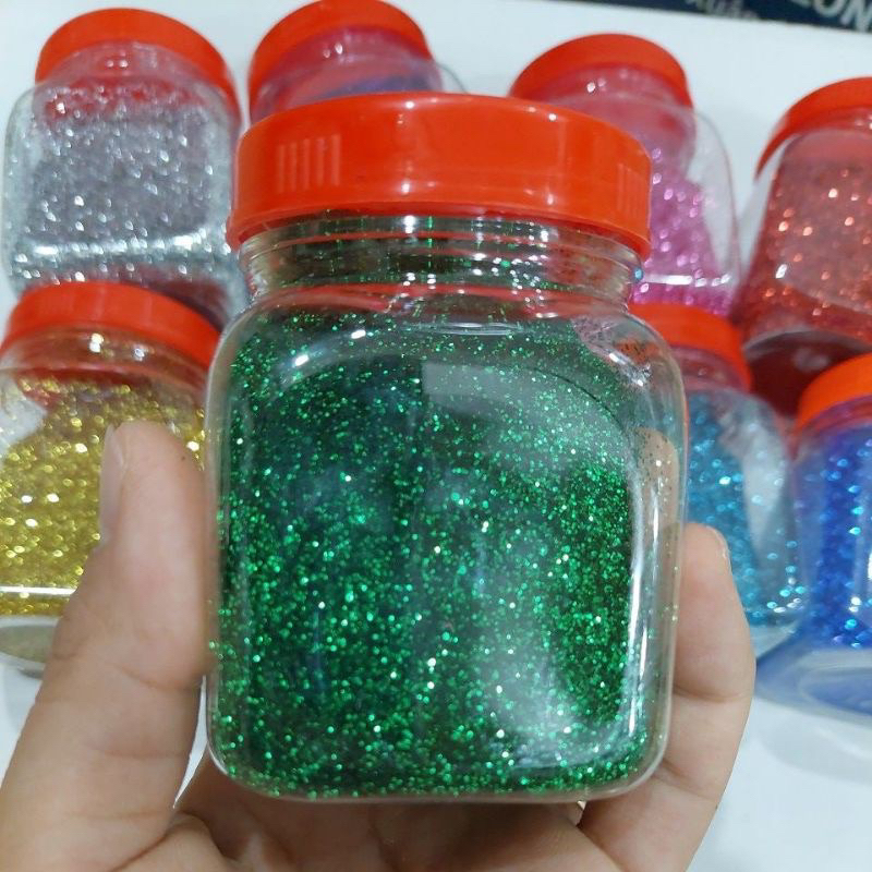 Hộp 100gr Nhũ Kim Tuyến Lấp Lánh Nhiều Màu Làm Thủ Công, TRang Trí Đồ Dùng, Làm Slime