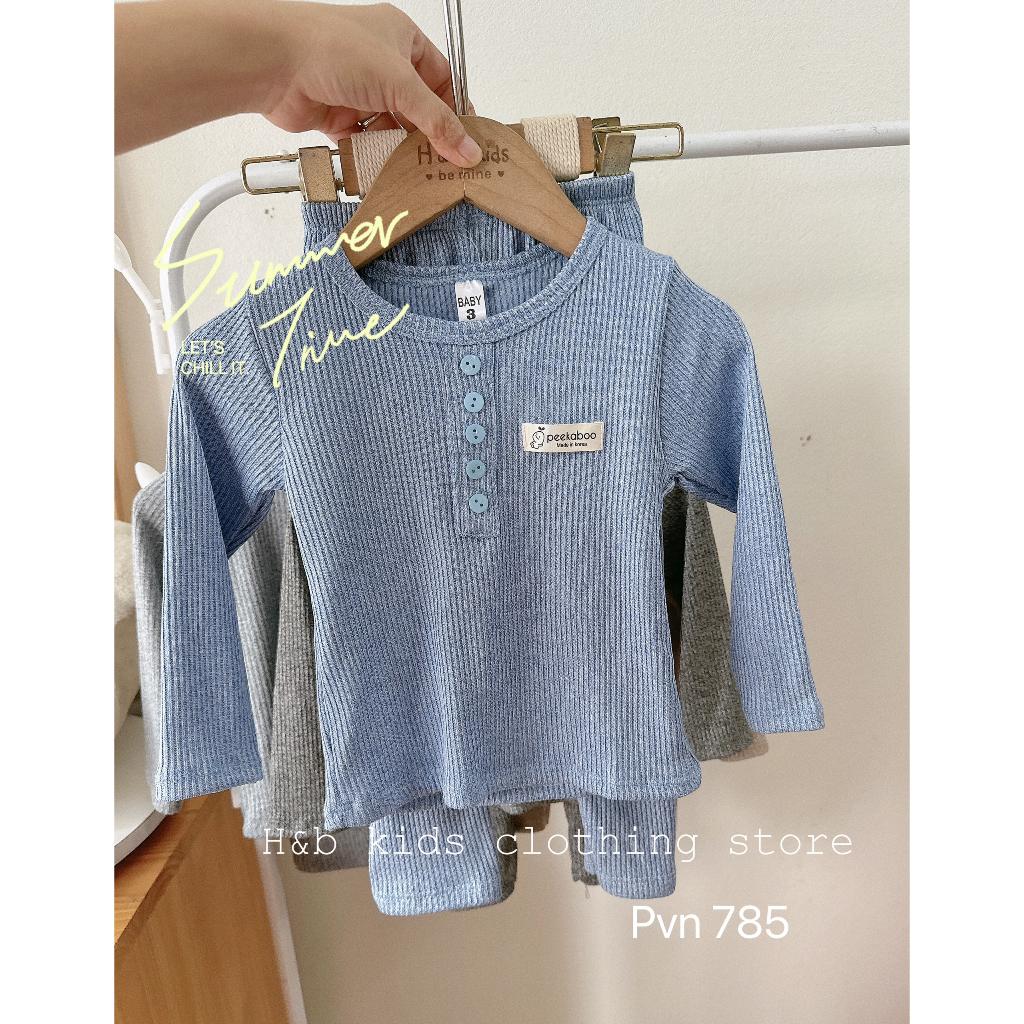 Bộ thu đông bé trai , sét bộ quần áo dài tay tăm 5 cúc đáng yêu cho bé