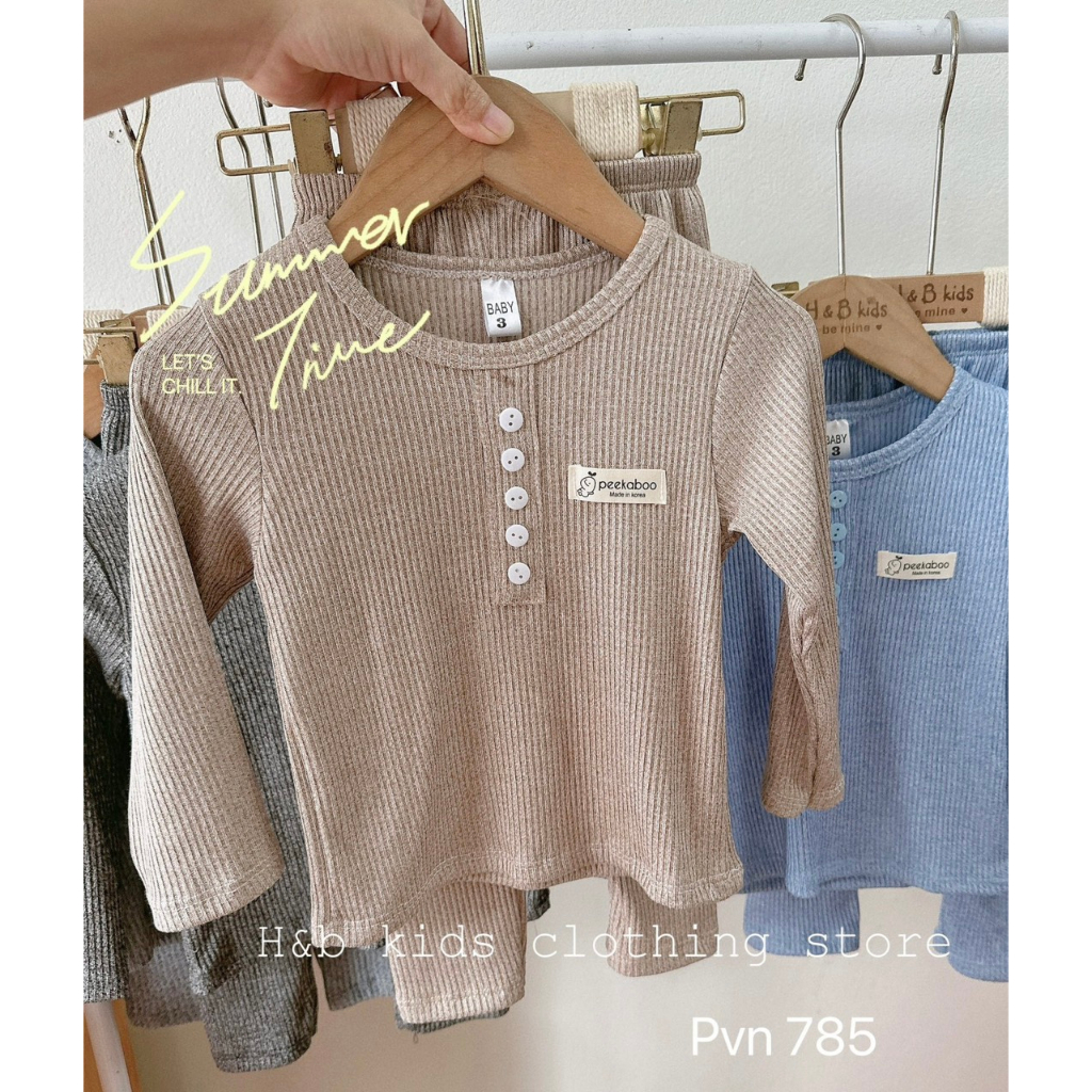 Bộ thu đông bé trai , sét bộ quần áo dài tay tăm 5 cúc đáng yêu cho bé