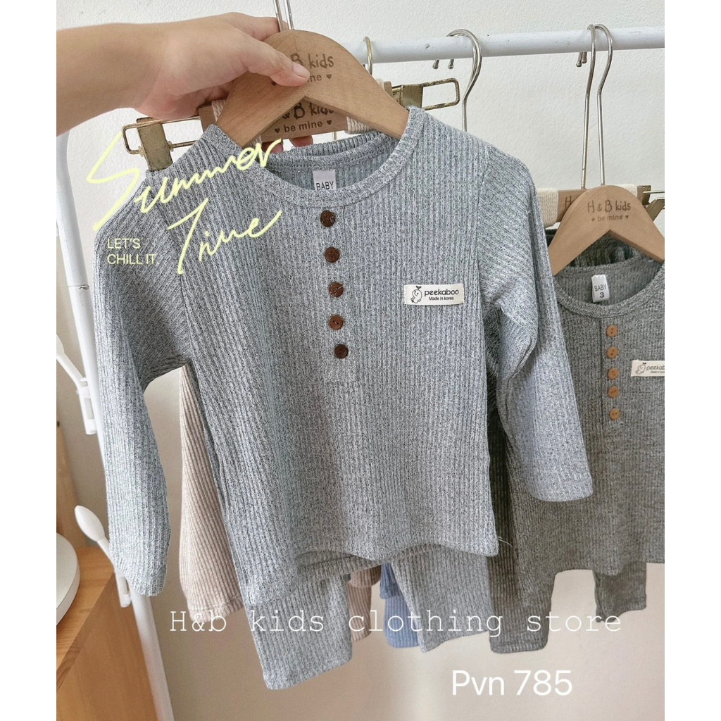 Bộ thu đông bé trai , sét bộ quần áo dài tay tăm 5 cúc đáng yêu cho bé