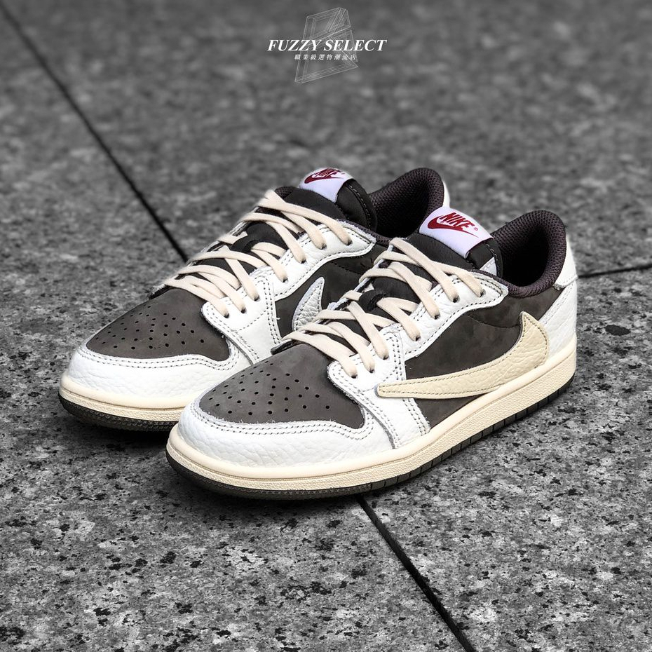 Giày Sneaker Cổ Thấp Jordan x Travis Scott Reverse Mocha Nâu Cà Phê Full Box Bill