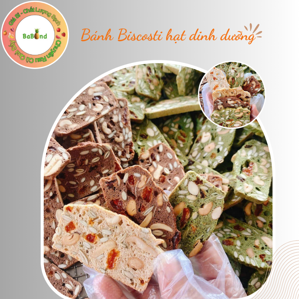 Bánh Biscoti hạt dinh dưỡng 500gr