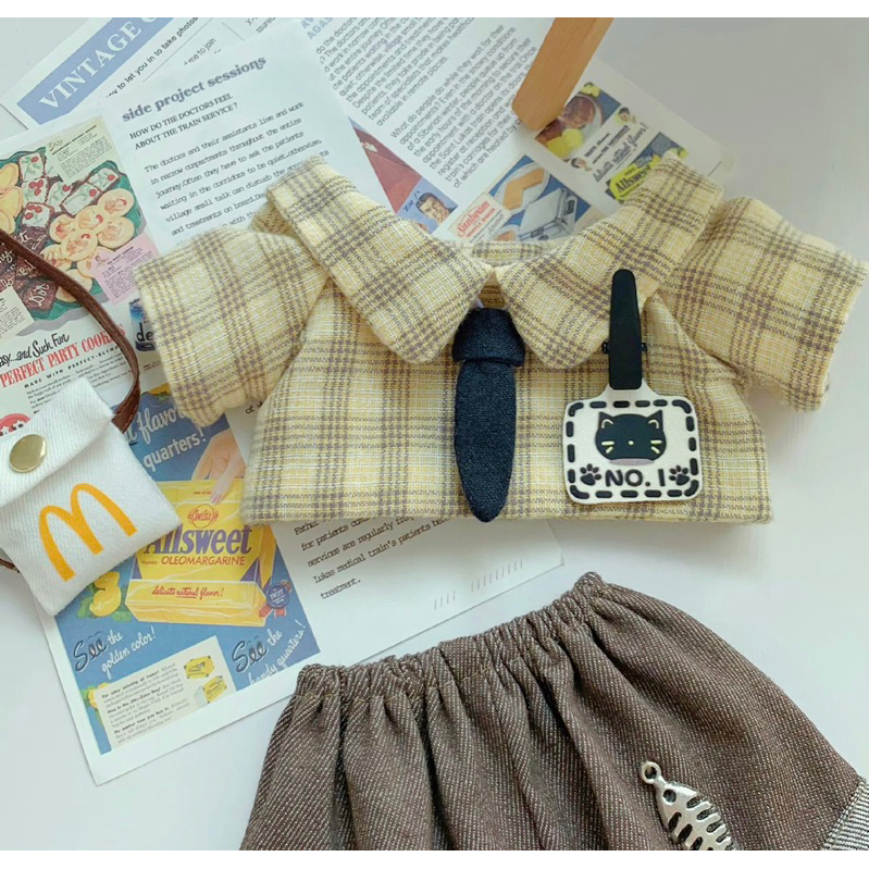 Outfit doll - Quần áo búp bê bông size 15cm 20cm Giao hàng meow moew