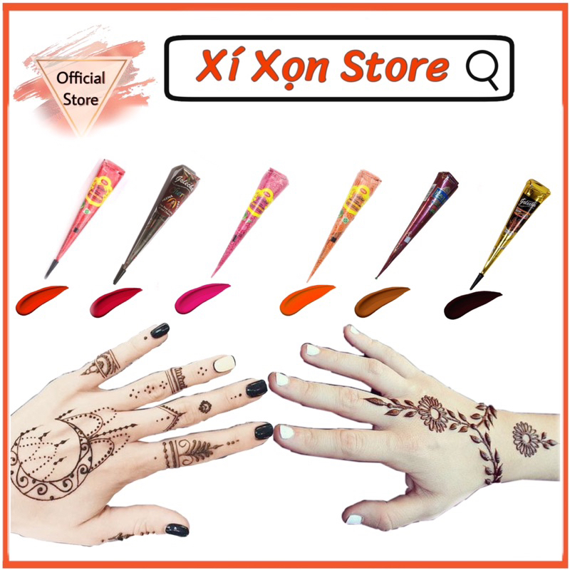 Mực Xăm Henna Vẽ Nghệ Thuật Trên Da