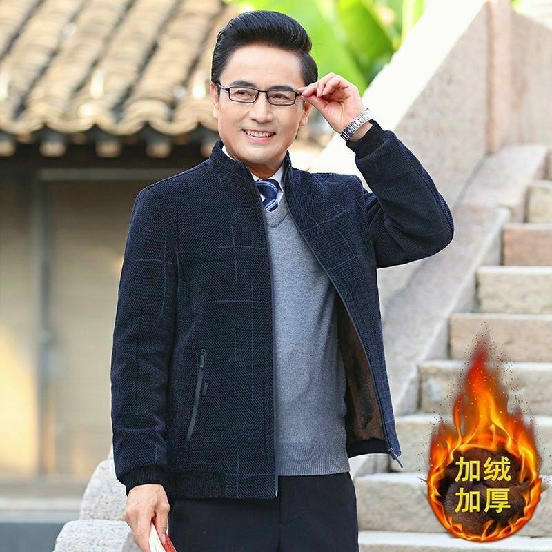 Áo khoác nam trung niên lót lông ấm mẫu mới hàng quảng châu cao cấp💥💥
