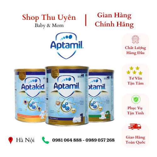 Sữa Aptamil New Zealand Lon 900g 380g Đủ Số Date Xa KÈM QUÀ TẶNG