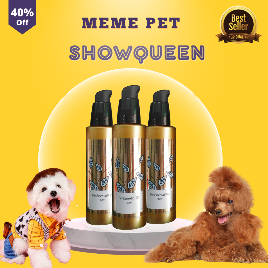 ShowQueen - Lọ chiết Tinh Dầu Dưỡng Lông ( 20ml-50ml ) Pet Essential Oil Show Queen. Dưỡng lông cho chó mèo