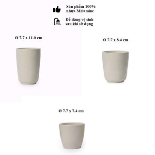Ly uống nước trà đá nhựa Melamine nhám nâu