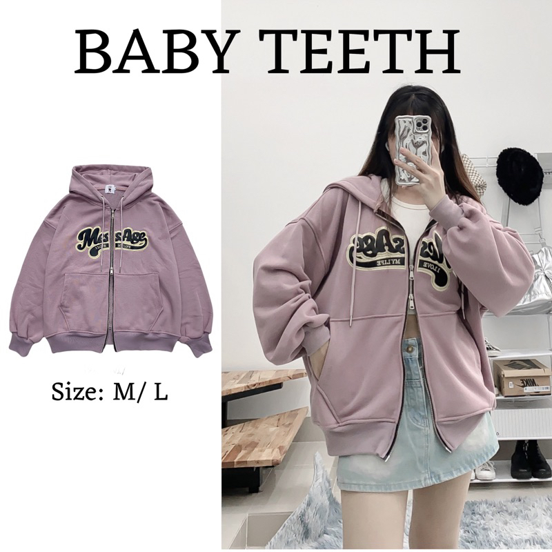 Áo khoác hoodie form boxy khoá zip