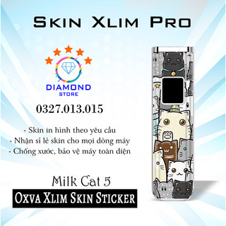 Miếng dán skin mẫu Mèo Cute cho Xlim V2 Pro / Favo / Feelin / Riil / Flexus,...in hình theo yêu cầu mẫu tự chọn