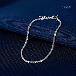 Lắc tay bạc nữ kylan silver kl0305 kết xù bạc thụy sĩ s925