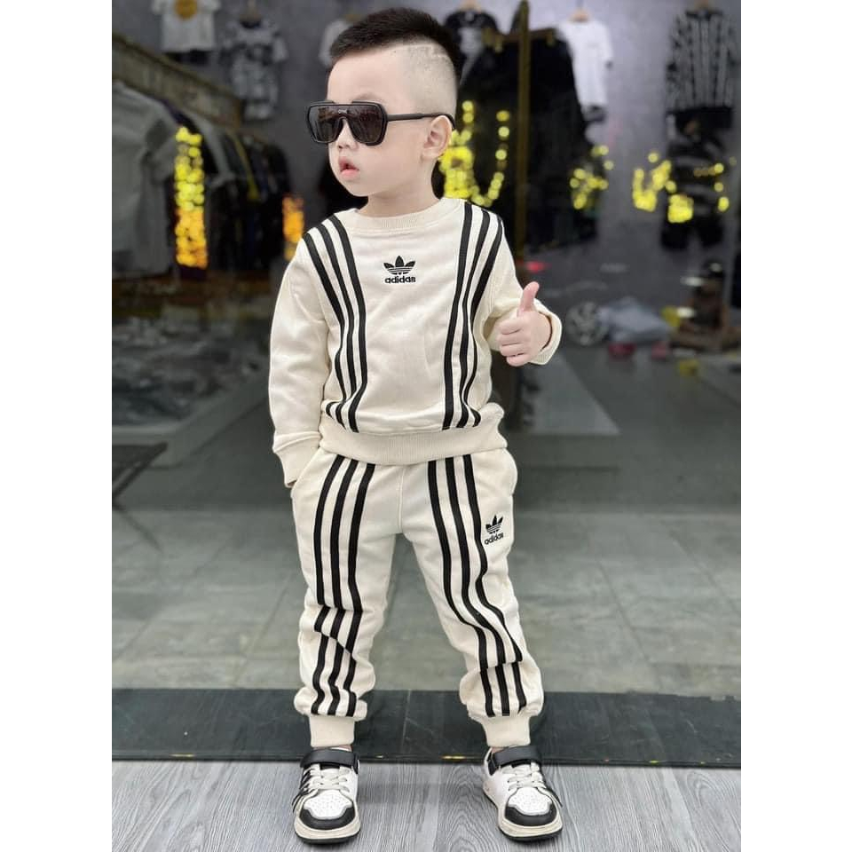 Bộ quần áo ADIDAS màu Trắng cực dày dặn sành điệu cho bé trai và bé gái  SHOP BÔM BÔM KIDS