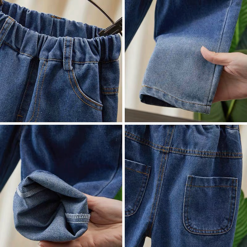 Quấn bò jeans trơn thanh lịch dễ phối đồ cho bé trai mới nhất 2023  SHOP BÔM BÔM KIDS
