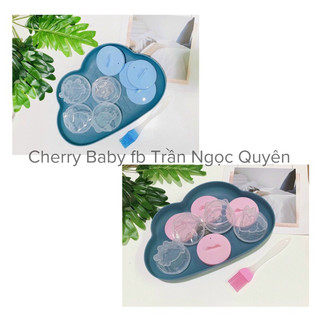 Khuôn hấp trứng cho bé tặng kèm cọ silicon