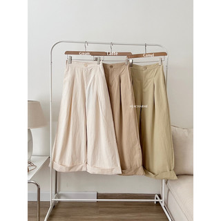 Quần Khaki culottes gập gấu 8009 , Hàng có sẵn