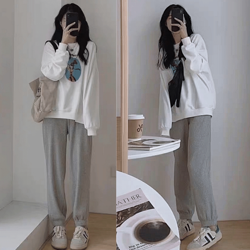 40-100kg jogger ống rộng Lai Thun nam nữ bigsize thời trang unisex hot trend