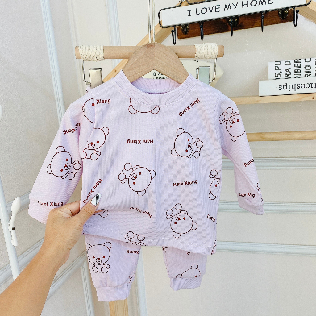Bộ dài tay bé trai , bộ dài tay bé gái chất Len từ 5kg đến 15kg - JKIDS