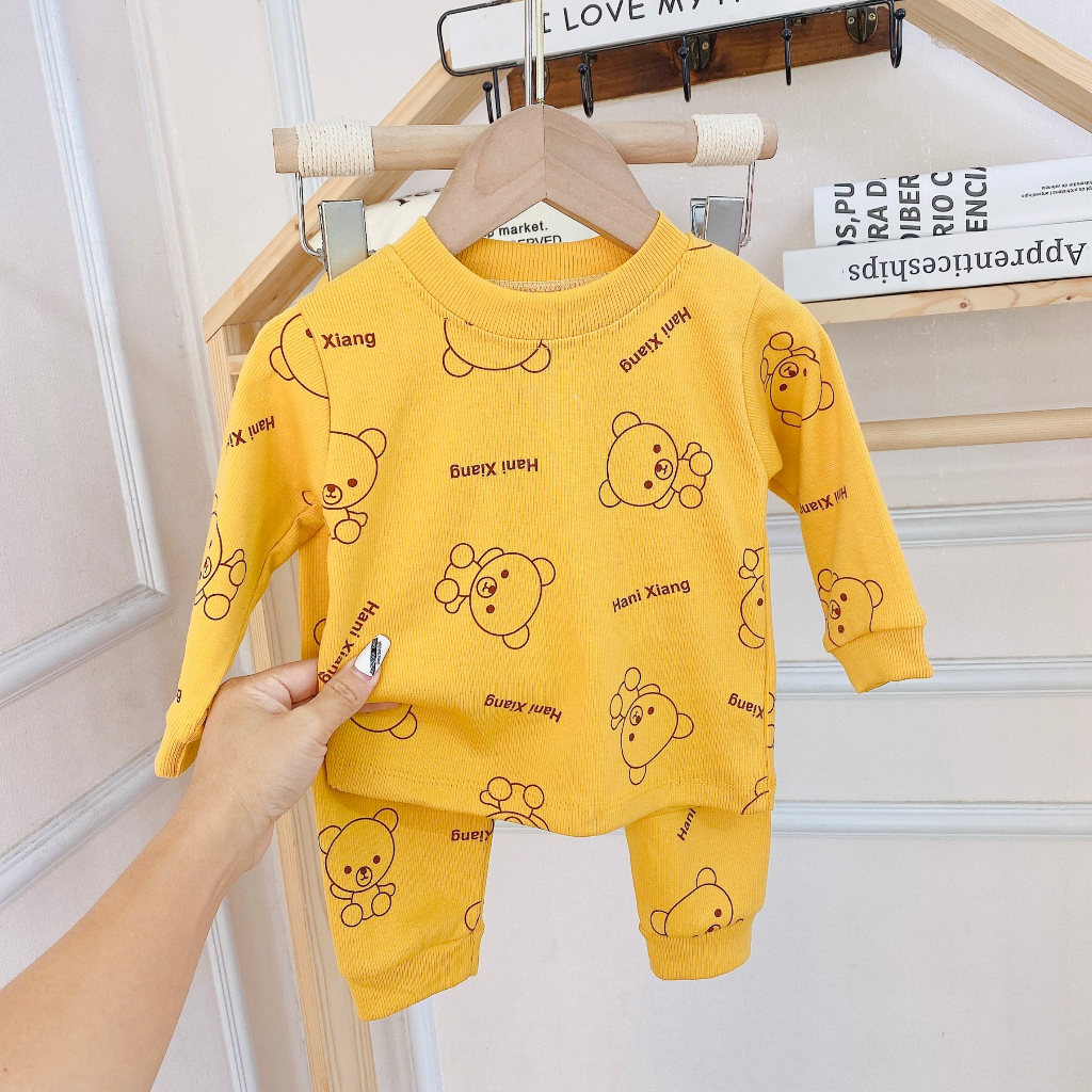 Bộ dài tay bé trai , bộ dài tay bé gái chất Len từ 5kg đến 15kg - JKIDS