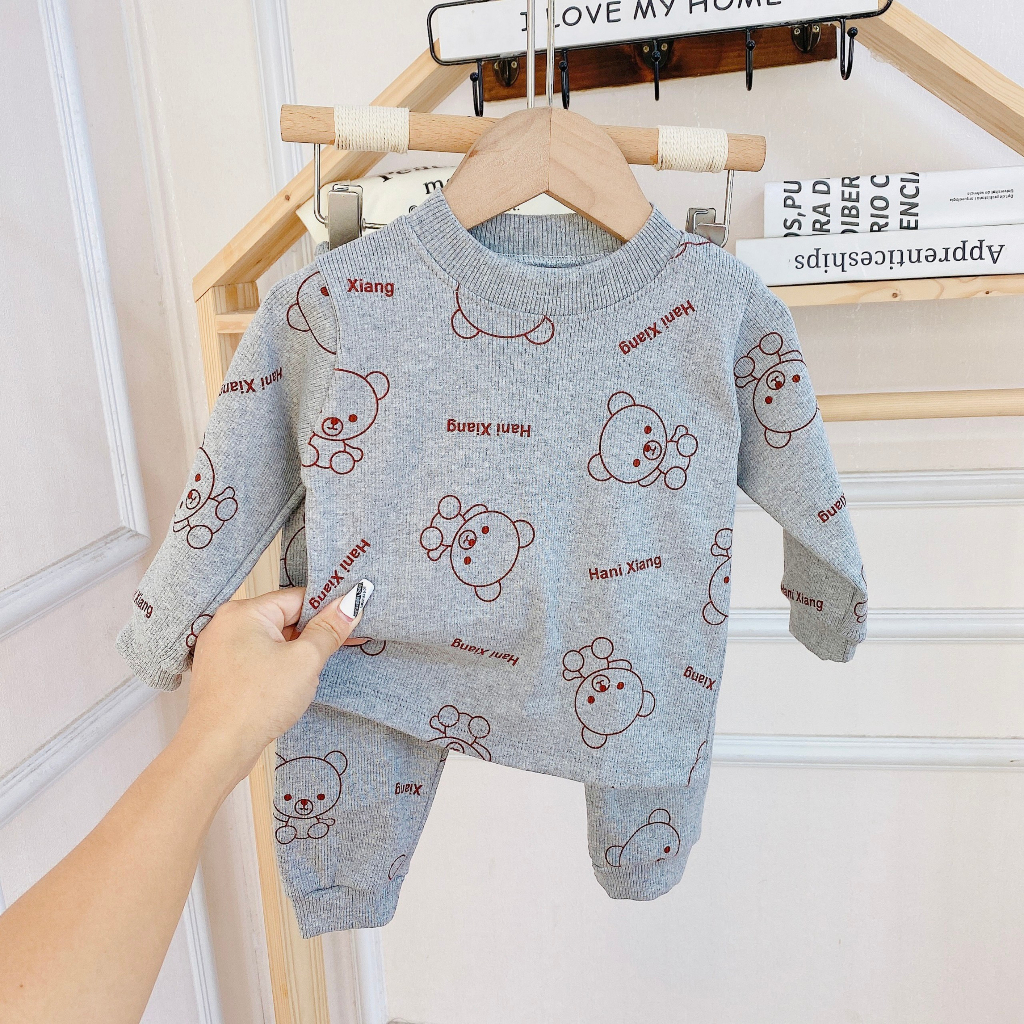 Bộ dài tay bé trai , bộ dài tay bé gái chất Len từ 5kg đến 15kg - JKIDS