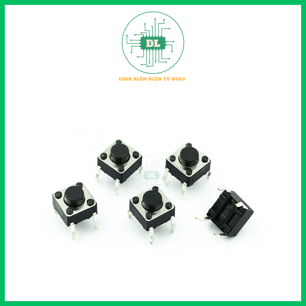 COMBO 5 Nút Nhấn 4 Chân Nhiều Kích Thước - Nhấn Nhả, Reset