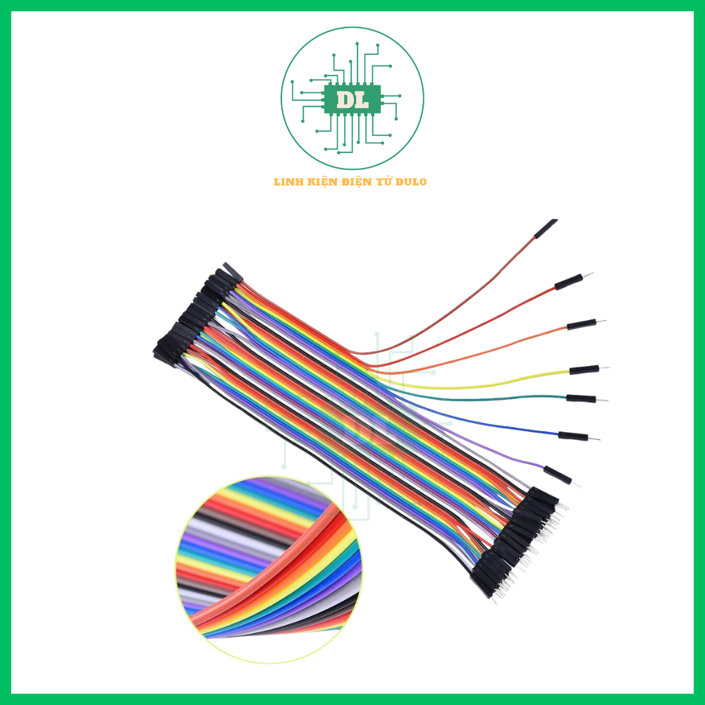 Bộ 40 Sợi Dây Nối 40P 7 Màu  Dài 20cm