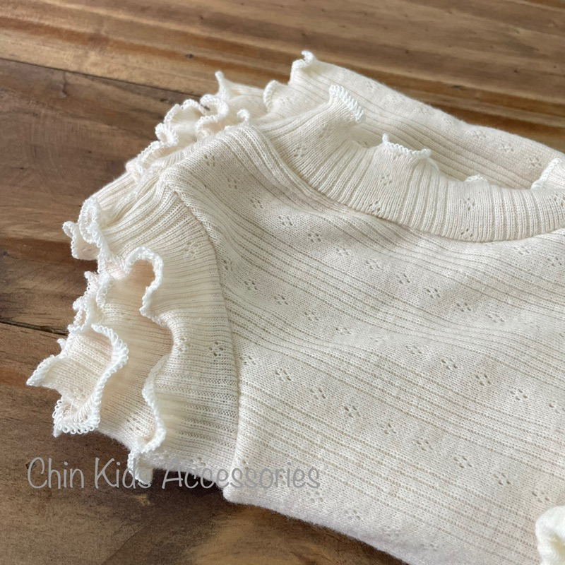 Áo ngắn tay, ,cộc tay cotton thông hơi viền bèo cho bé gái