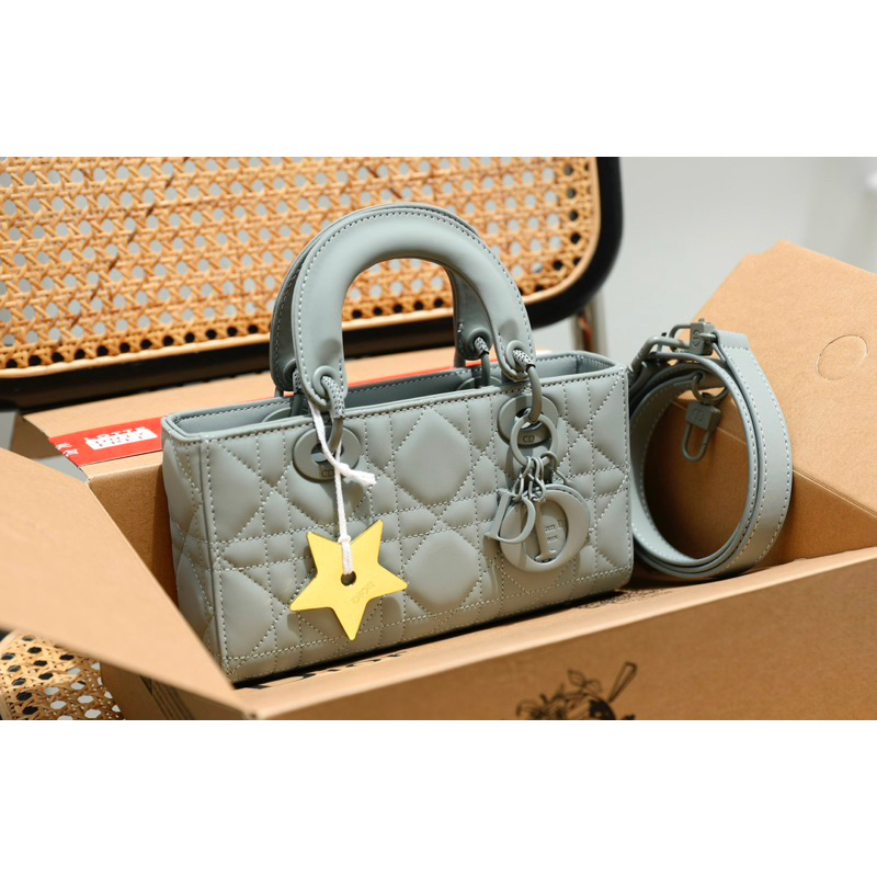 Túi Di.or D-joy bag super size 22x12cm da thật 4 màu fullbox nam châm