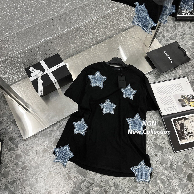 Áo Phông Thêu Sao Bò