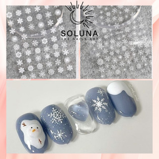   Nhiều mẫu Nhất Việt Nam  Sticker nail - Miếng Dán Trang Trí Móng Tay 3D hình bông tuyết chủ đề noel 