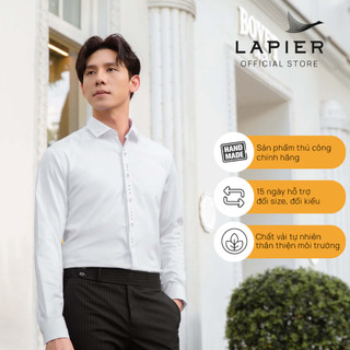 Áo sơ mi nam cao cấp lapier thêu đính thủ công pha lê sang trọng, chất liệu mềm mại, thoáng khí