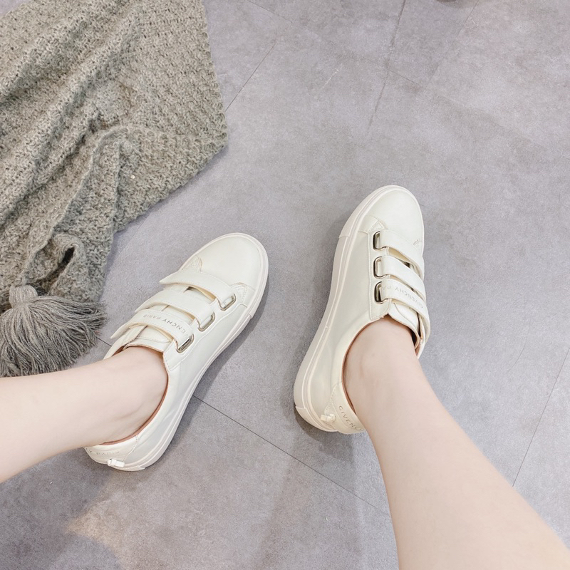 Giày Thế Thao Trắng 3 Dán GVC Đế Bằng Fullbox - CERIHOUSE