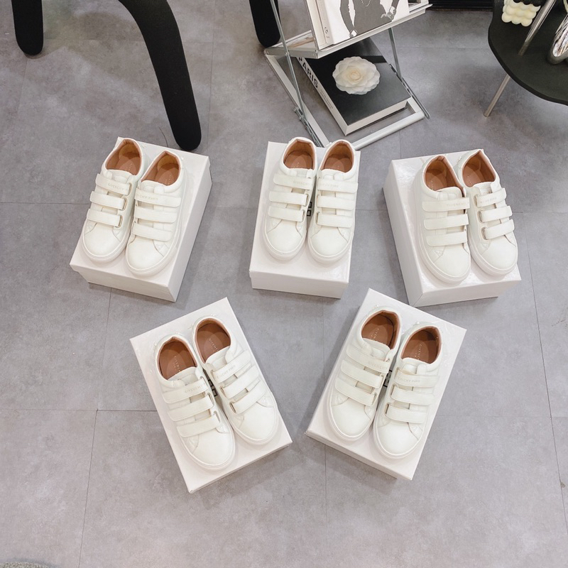 Giày Thế Thao Trắng 3 Dán GVC Đế Bằng Fullbox - CERIHOUSE