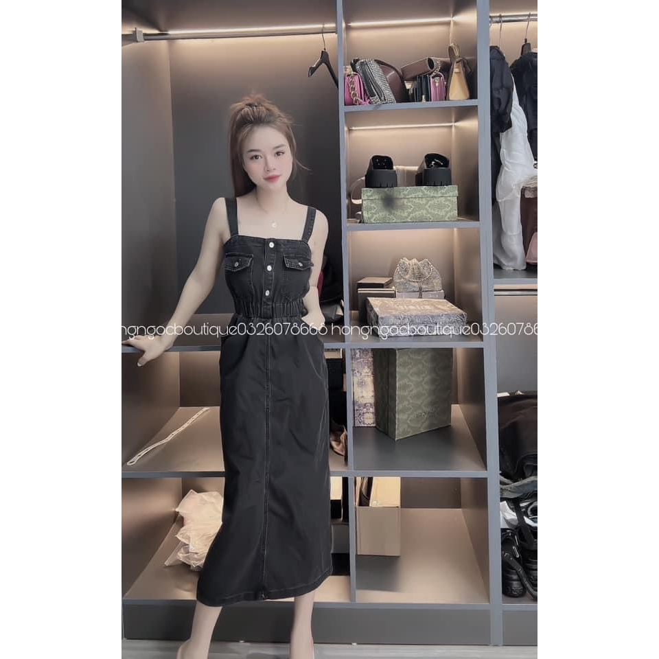 Đầm body 2 dây dáng dài chít eo sang chảnh YuRi Boutique - Đầm ôm body Jeans