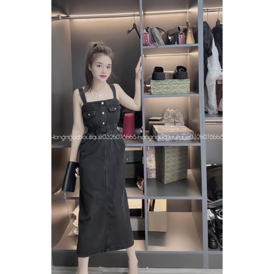 Đầm body 2 dây dáng dài chít eo sang chảnh YuRi Boutique - Đầm ôm body Jeans