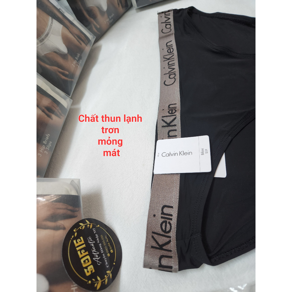 Quần Lót Nữ CK Trơn Mỏng Mát - Logo Micro Bikini Bottom