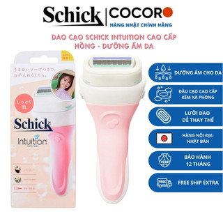 Dao cạo lông Schick Intuition hồng cao cấp - Cấp ẩm cho da Hàng Nhật Chính Hãng