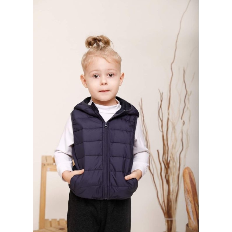 Áo gile phao trần bông Dokma cho bé trai, bé gái 1-4Y DA1194