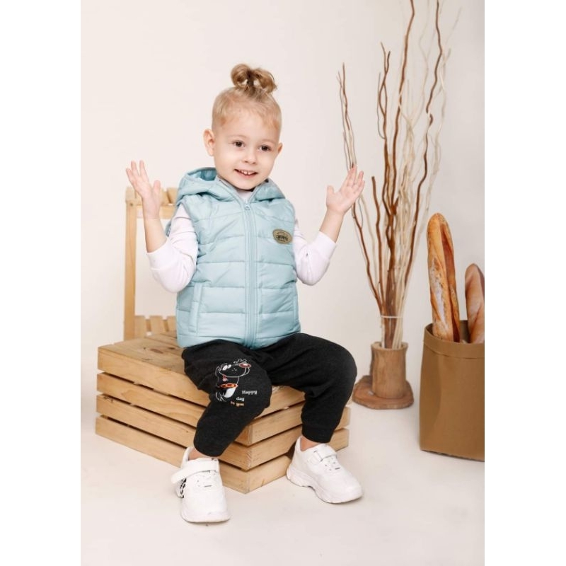 Áo gile phao trần bông Dokma cho bé trai, bé gái 1-4Y DA1194