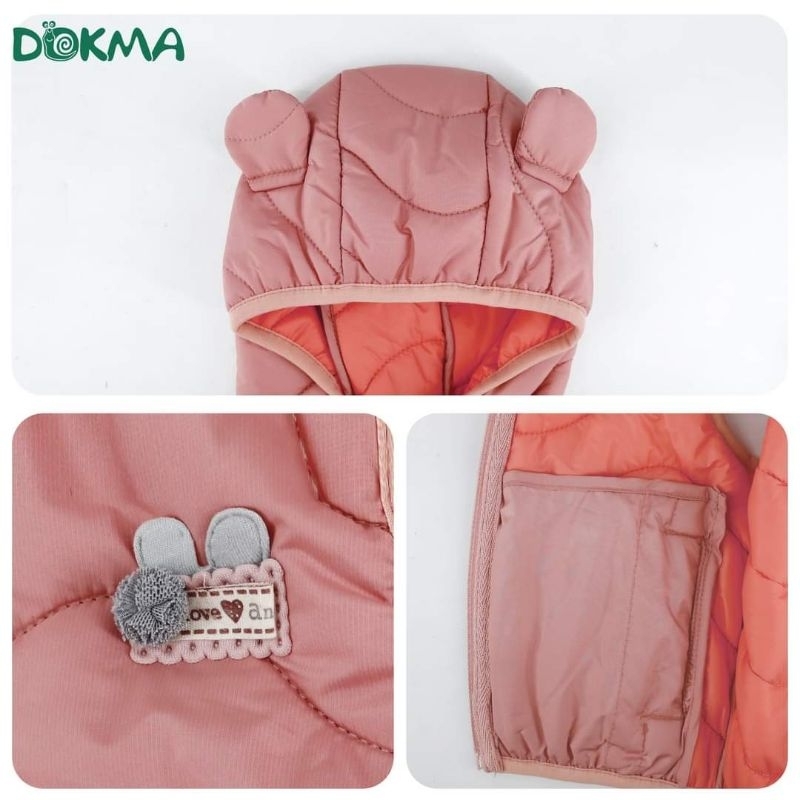Áo gile phao trần bông Dokma cho bé trai, bé gái 1-4Y DA1194