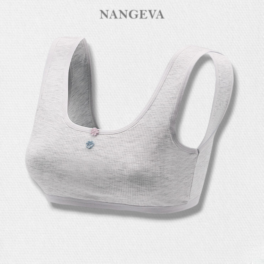 Áo lá bra học sinh 2 dây cài sau chất cotton mềm mại dễ chịu cho cho bé NANGEVA ms6020