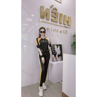 Set Bộ thể thao thu đông nữ,set bộ cổ tròn dài tay nữ phối mầu sang chảnh chất liệu umi Hàn BD23 - phamtrangredep shop